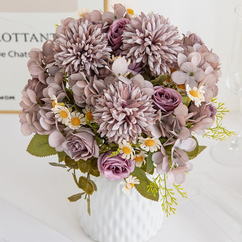 1Pc Artificial Flowers Wedding Home Bedroom Decoration Bridal Bouquet Garden Fake Silk Chamomile