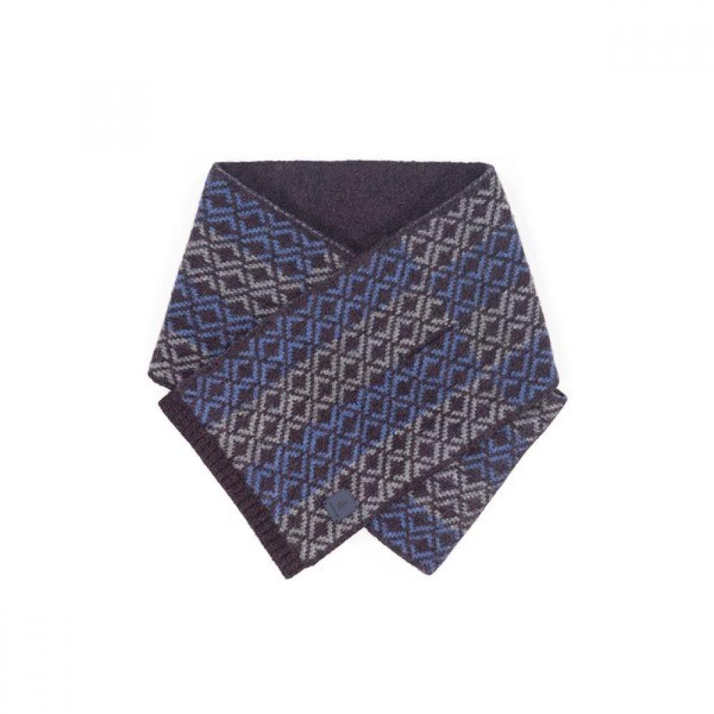 Vanbrough Cashmere 100 Geometric Petit Muffler Bpftm1004 Pu Single option