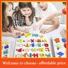 TH Wooden Educational Puzzle Upper Case Lower Case Letters For Family Game Children Preschoolers Toy