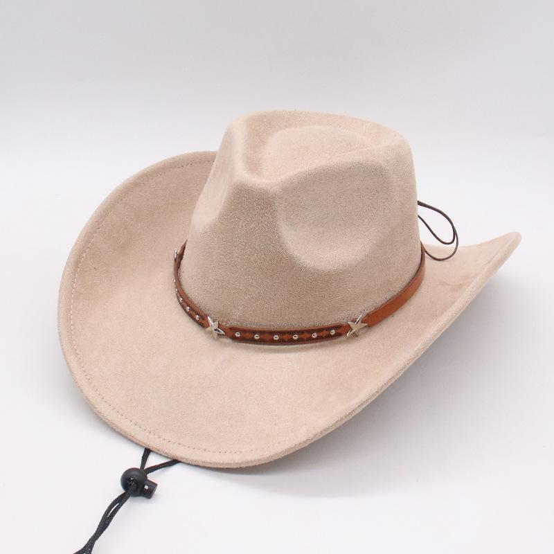 Felt Western Cowboy Hat Big Brim Hat Women'S Top Hat Men'S Premium Sunscreen Sun Hat Uv Protection