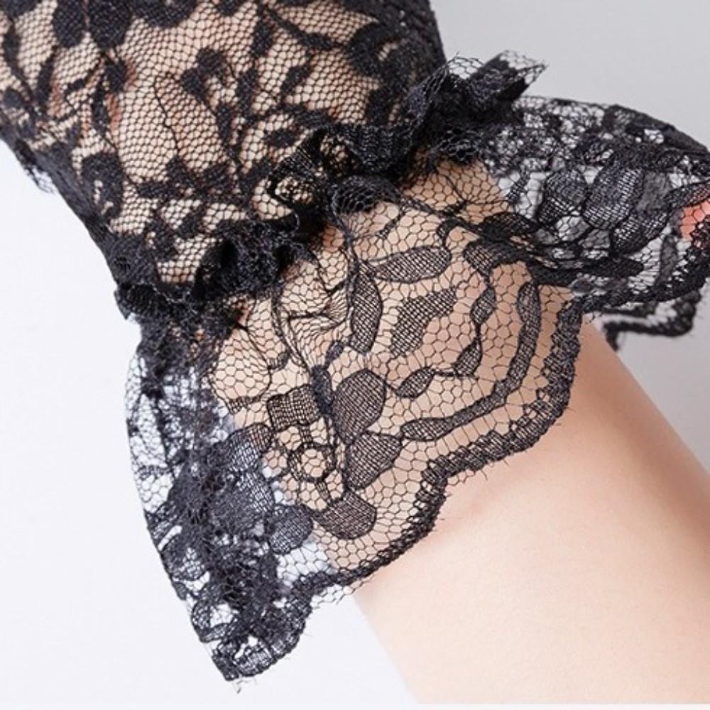 Thin Lace Gloves Half Finger Touch Screen Gloves Summer Sun Protection Gloves  Bride Accessories