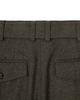 Sinkia Turn-Up Detail Belted Herringbone Trousers Taupe Grey