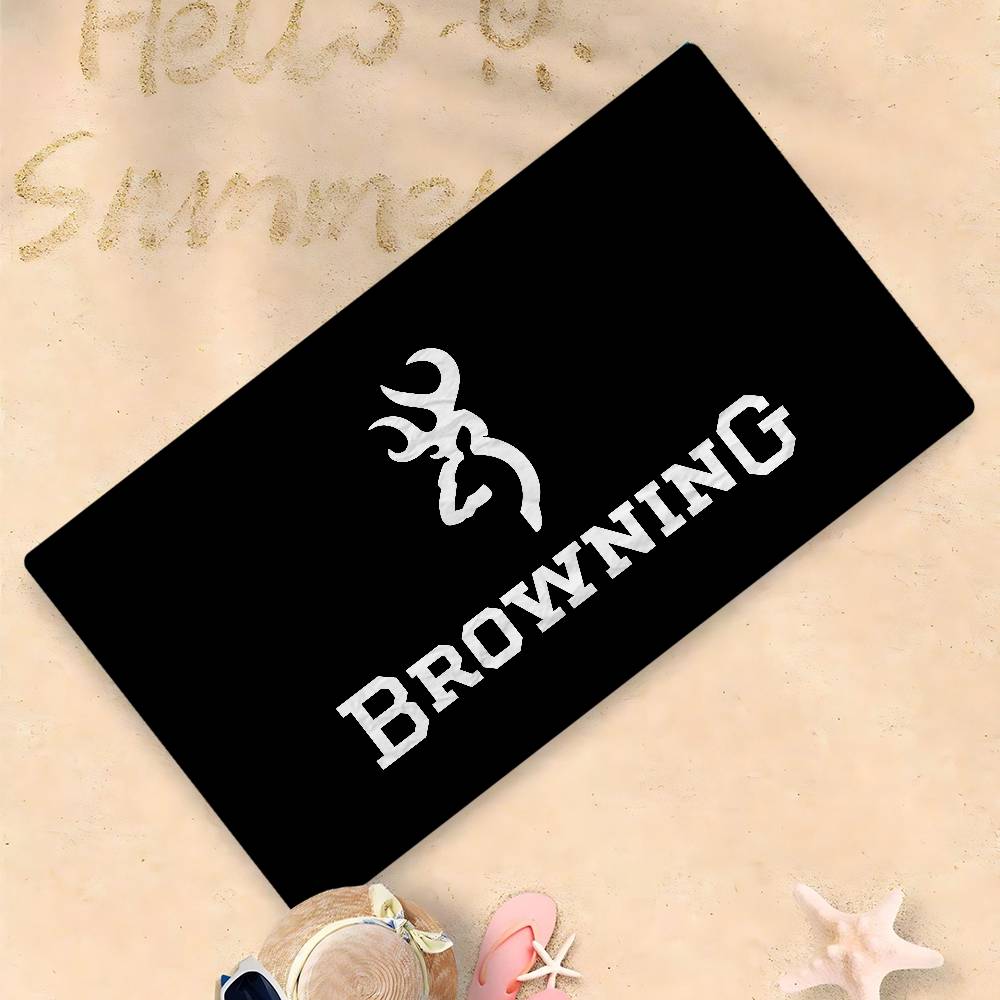 B-Browning Logo Mikrofaserdecke Schnell trocknende Strandtücher Übergröße Druck Super saugfähige Poolhandtuchdecke
