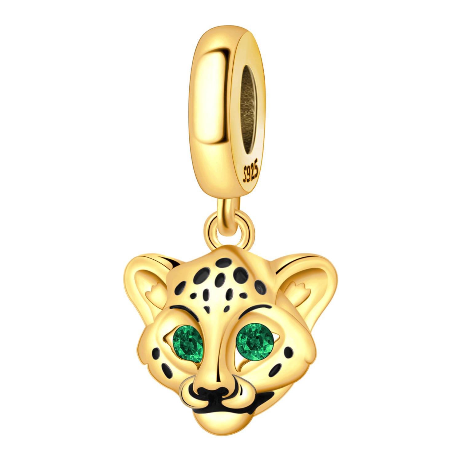 

Copper Golden Colour Leopard Pendants Bracelet Charms Fit Bangle For Women Jewelry Party Beads Gifts Diy Accessory