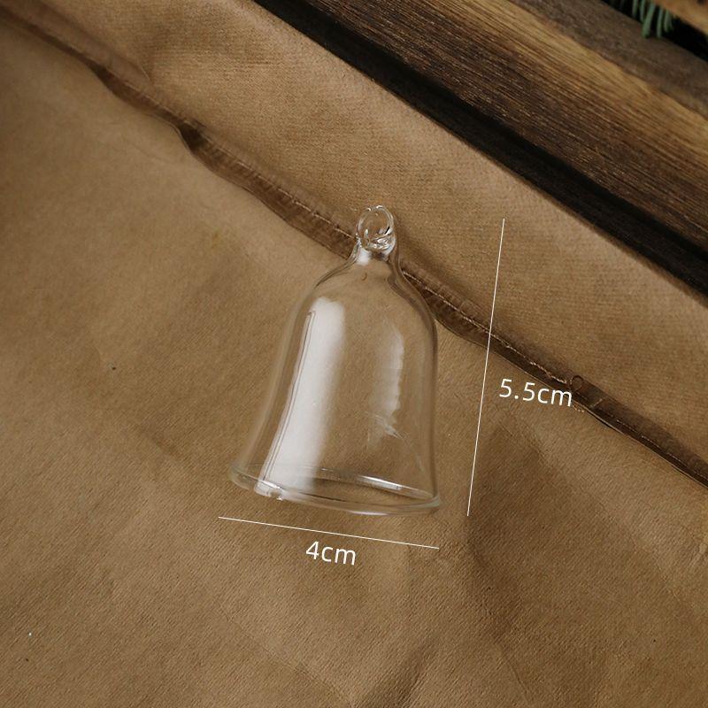 

Transparent Glass Bell Car Christmas Decoration Pendant Christmas Tree Hanging Craft Festive Window Display Handmade 3D Ornament 5PCS