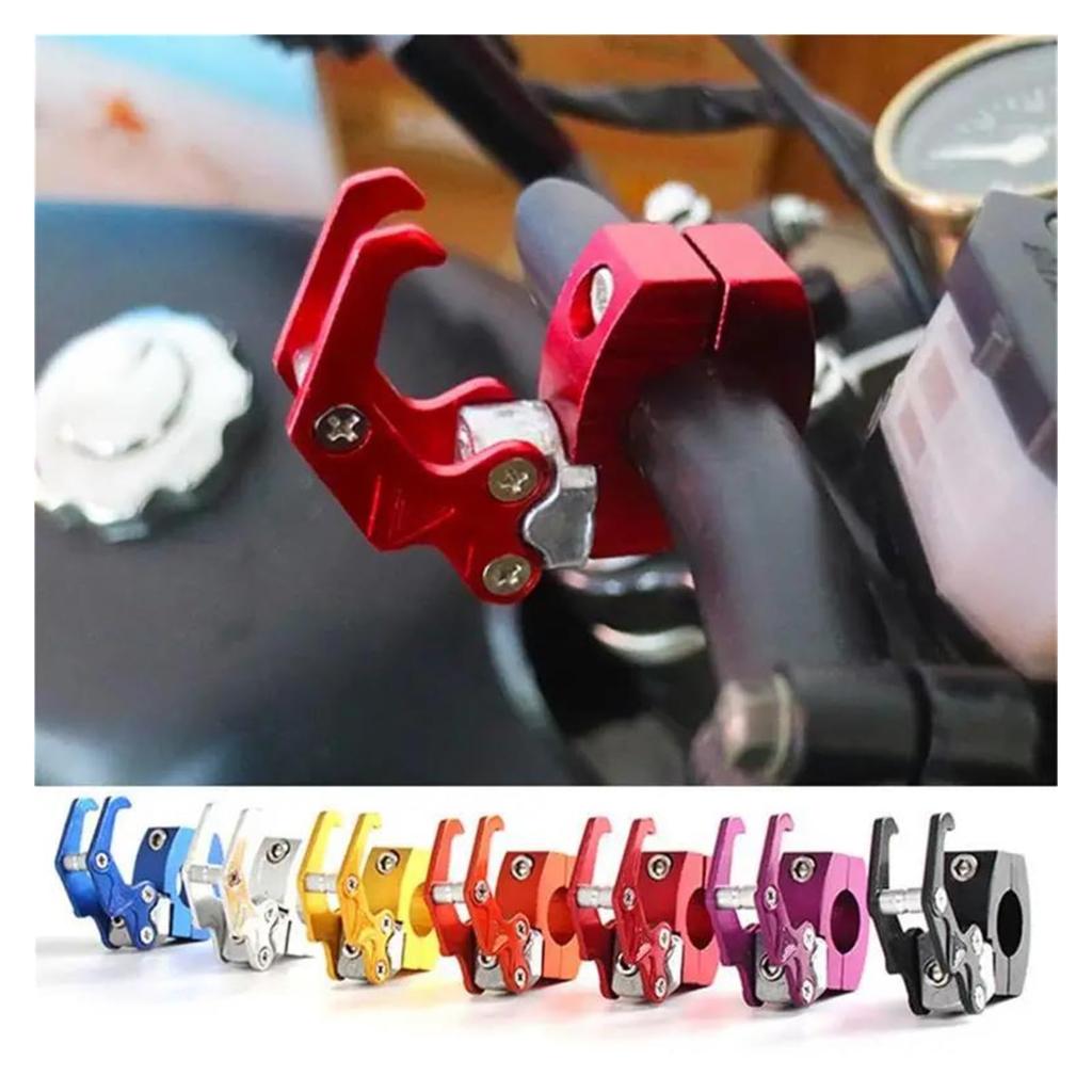 Handlebar Hook for Ducati Scrambler 800 Honda Zoomer Bike Storage Hook Luggage Bag Helmet Claw (Red)