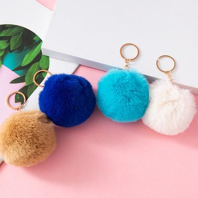 Pendentif boule en peluche lapin 8CM Dames bagage Pendentif porte-clés en peluche Accessoires de sac Cadeaux