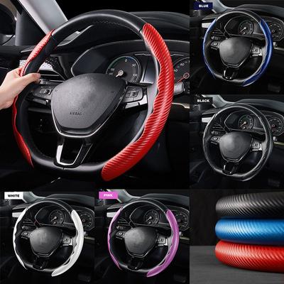 Autopotahy na volant Booster Mikrovlákno Kůže Dekorativní doplňky do interiéru auta Univerzální vzhled z uhlíkových vláken