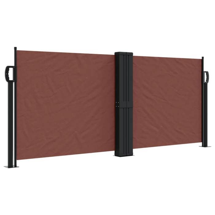 VidaXL Auvent latéral rétractable marron 100x1000 cm, écran d’intimité de jardin, brise-vue de balcon, écran d'extérieur, 4004689