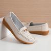 Fashion Comforty Women Shoes Lightweight Soft Leather Casual Wedges Pumps Nurse Slip On Loafers Summer Breathable Mom Shoes