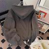 8XL Herren Schwergewicht Trendiger Amerikanischer Schnitt Dekonstruierter Cardigan Hoodie für Herbst/Winter