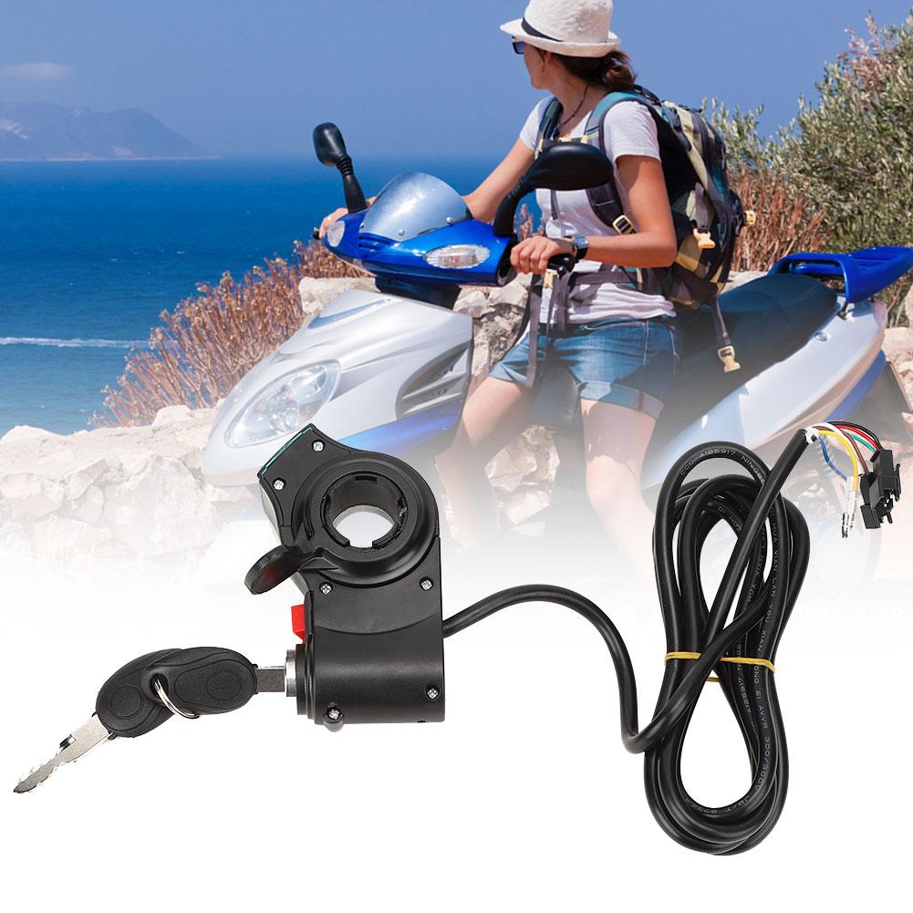 Red Screen Thumb Lock and Switch Electric Scooters Throttle Grip Accessories Black