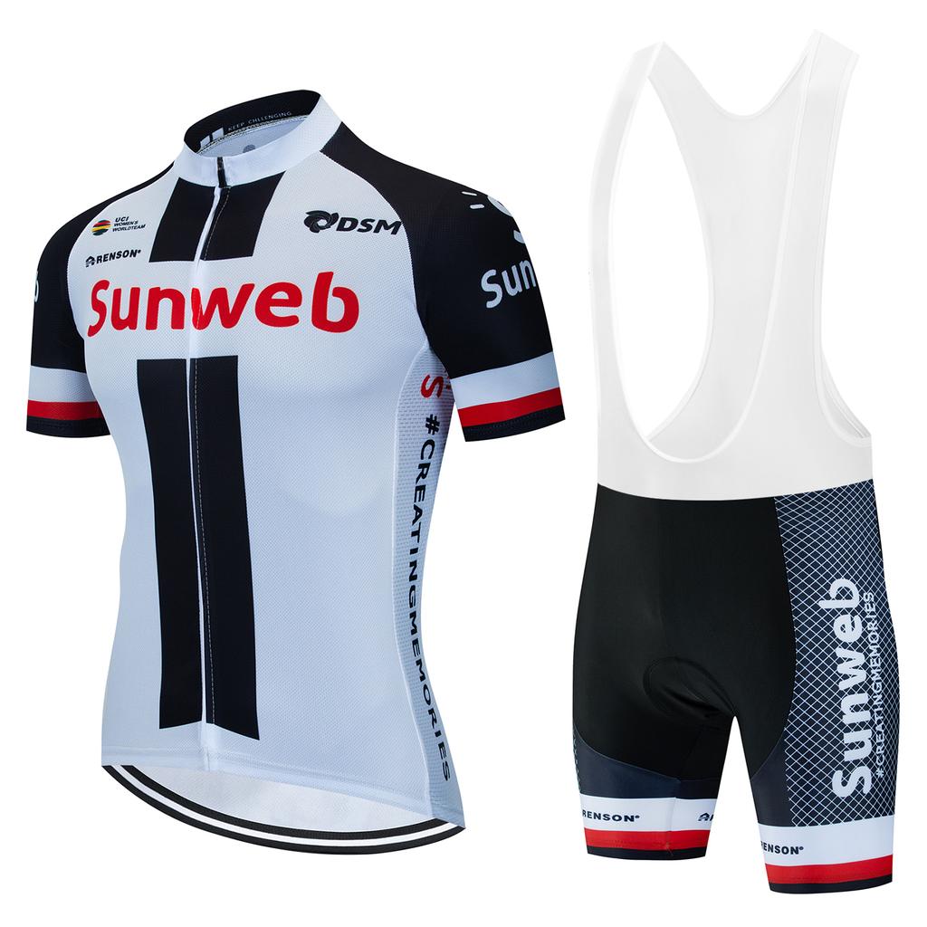 Sunweb 7 Hour Ride Pad Maillot Cycling Man Mtb Clothing Man Men's Cycling Gel Shorts Cyling Jersey Men Summer Mountain Bike Set