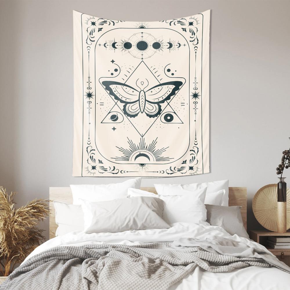 Mystische Geometrische Schmetterling Wandteppich Kunst Wanddekoration Neue Wahl für Heimdekoration