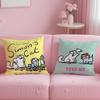 HOT-Cartoon S-Simons-Cat Pillow Case Soft Plush Fabric Double-Sided Printed Cushion Cover Warm Winter Sofa Pillow Case