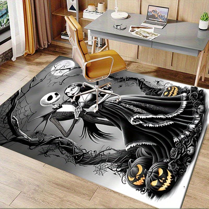 Office Rug Jack Skellington, Sally theme 3D Printed Anti-Slip Rug-Machine Washable for Living Room