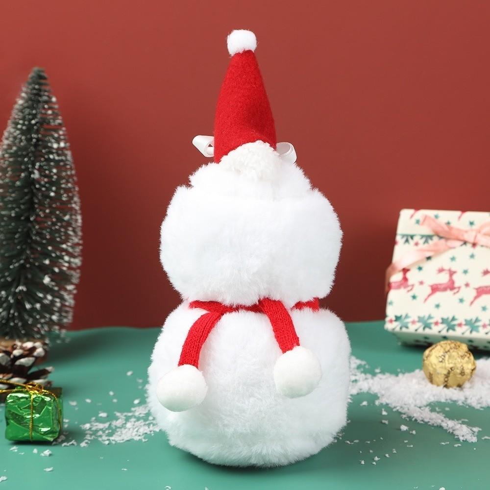 Portable Plush Snowman Doll DIY Christmas Snowman Candy Packagin Christmas Snowman Candy Bag