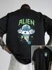Alien Cat Double-Sided Print Men's Fashion Trend T-Shirt