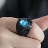 Retro Titanium Army Personalized Finger Ring