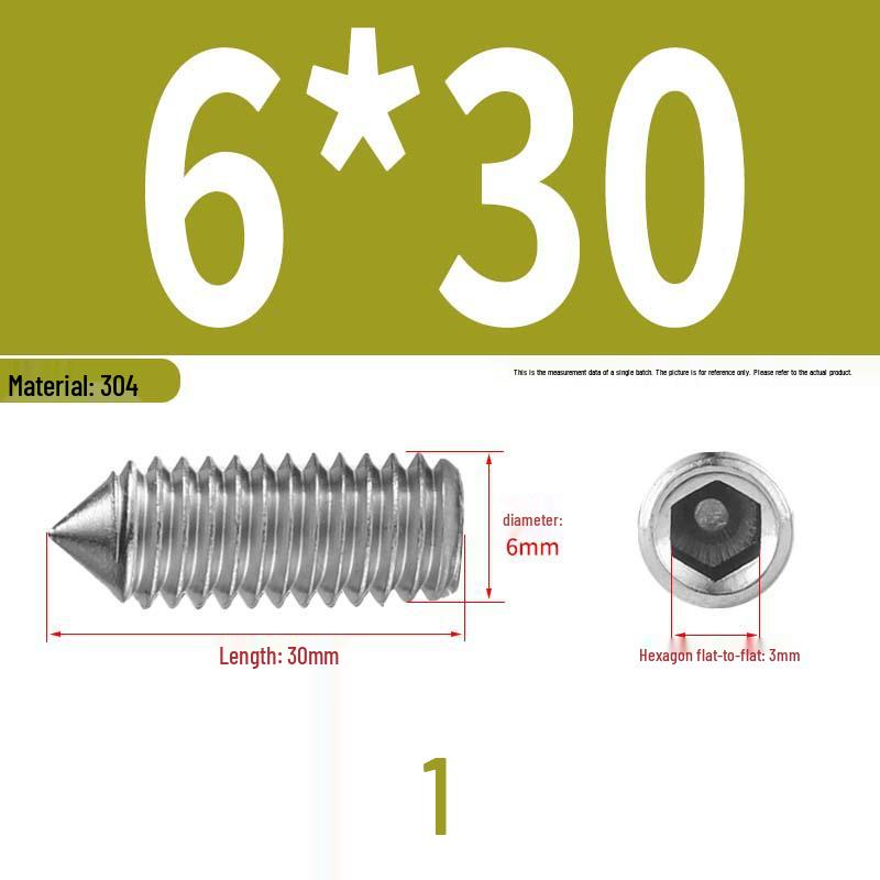 12.9 Edelstahl 304 Innensechskant Kegelspitze Gewindestift M2/M3