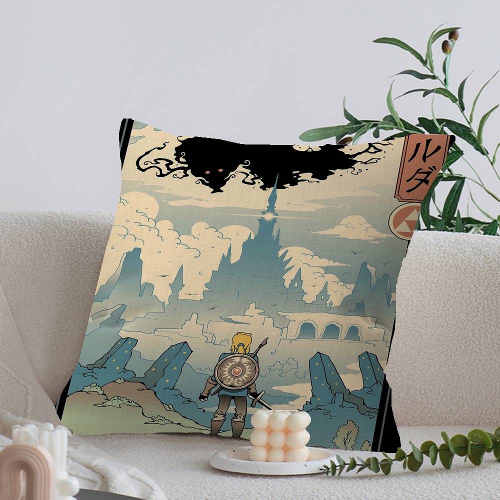 Studio Ghibli Ukiyo-e Collectie Bureaukussen, Kussensloop, Autokussenhoes, 45x45 cm, Lendenkussensloop, Bankkussenhoes