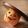 Halloween Pumpkin Wooden Serving Tray – Wooden Dessert and Bread Display Stand for Holiday Party Décor