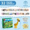 843PCS Land Animals Construction Block Playthings Land Small Animals Model Puzzle Blocks Toy Sets Ideal For Kid Desktop Ornament Gifts