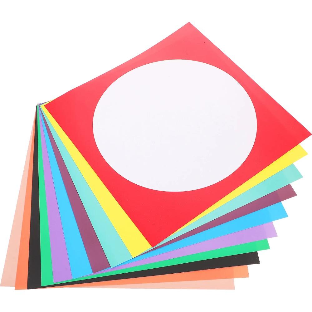 20Pcs Paper Art Frame Border Square Outer Round Inner Sketch Paper Mat Kid Drawing Creation