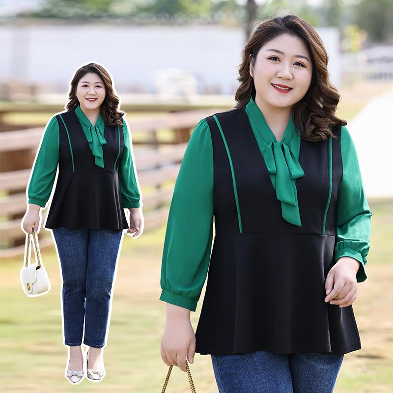Plus Size Women's New Autumn Style All In One Long Sleeved Top