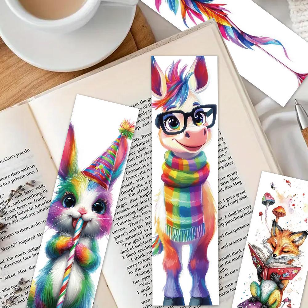 32pcs, Cool Cartoon Animal Bookmarks, Suitable for Back-to-school Season, Christmas, Halloween, Teachers, Readers, and Birthdays