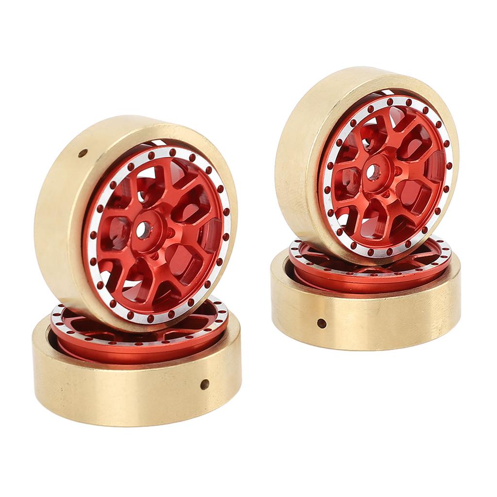 4pcs Aluminum Alloy Wheel Hub Copper Counterweight RC Wheel Hub Internal Weight Assembly for HOBBYPL