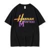 Y2K T-Shirt Streetwear Sommer Hannah Montana Logo T-Shirt Unisex Damen Lässig Kurzarm T-Shirt Unisex Mode Ästhetik Trend