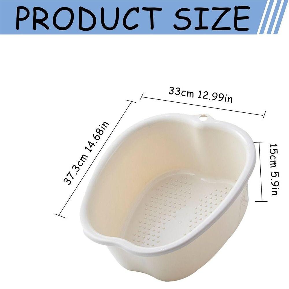 Exfoliating Pedicure Foot Soaking Bathtub Solid Soaking Foot Bucket  for Men and Women
