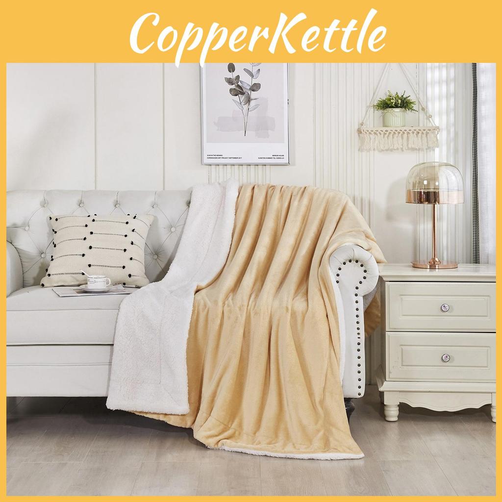 Thick Polyester Plush Fleece Blanket With Double Layer Warmth For Home Use Sleep