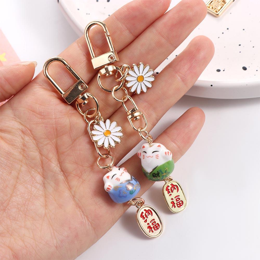 Bag Pendant DIY Maneki Neko Trinkets Mobile Phone Straps Mobile Phone Lanyard Lucky Cat Keychain