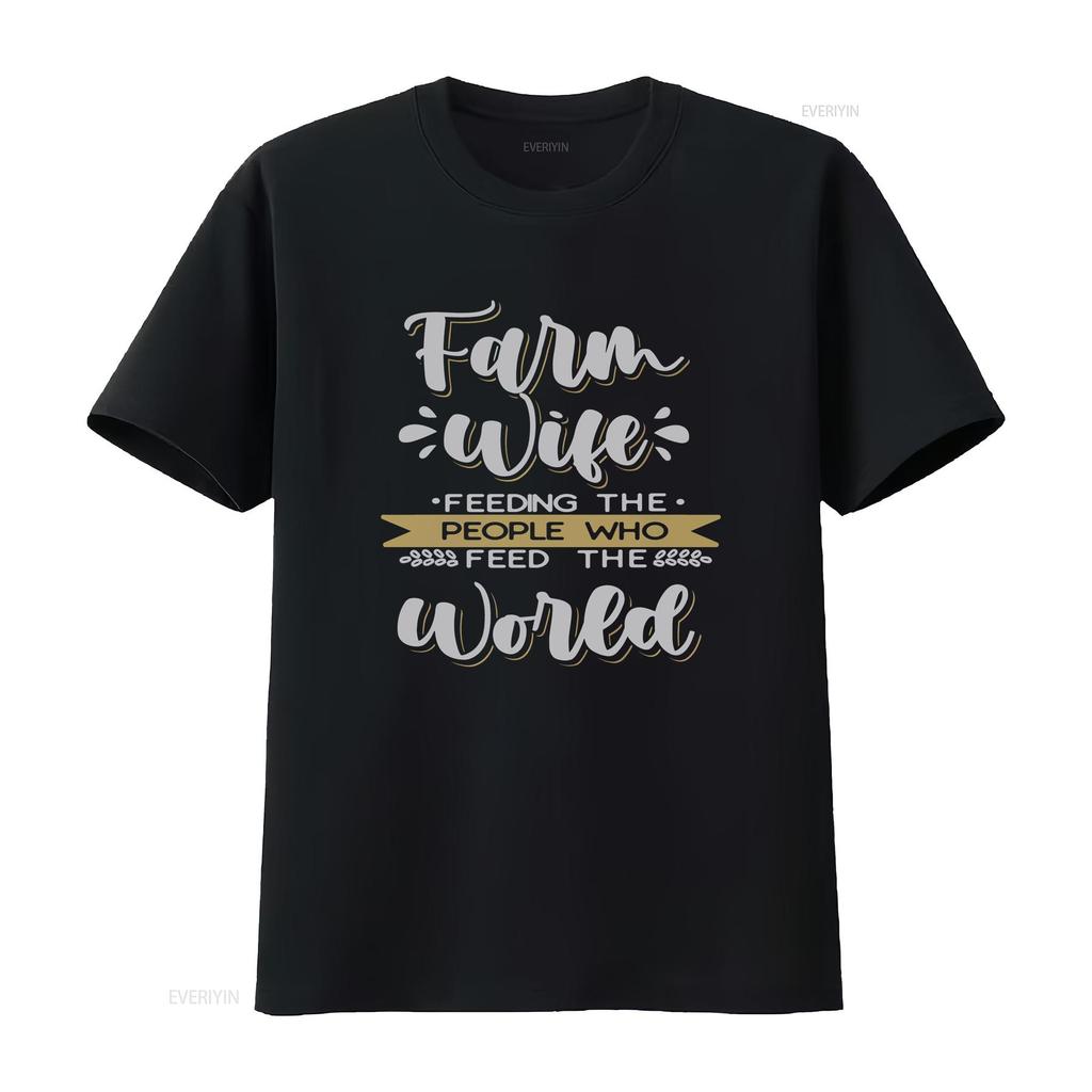 Farm Wife T Shirt Farmer Mom Feeding The People vintage Washed Stylish Casual Breathable designer clothes graphic Soft homme
