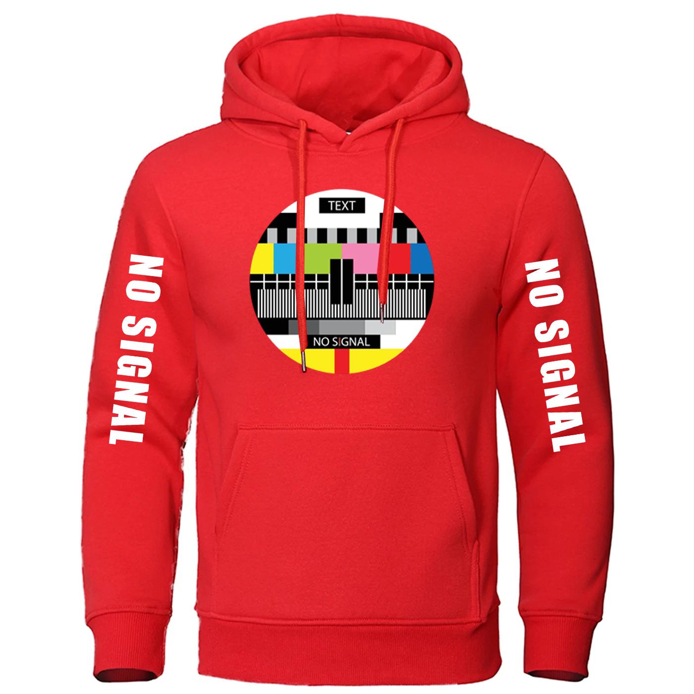 

No Signal Logo Spring And Autumn 2025 New Men Solid Color Hoodie Casual Top Pullover Street Personality Sweatshirt Top 3XL