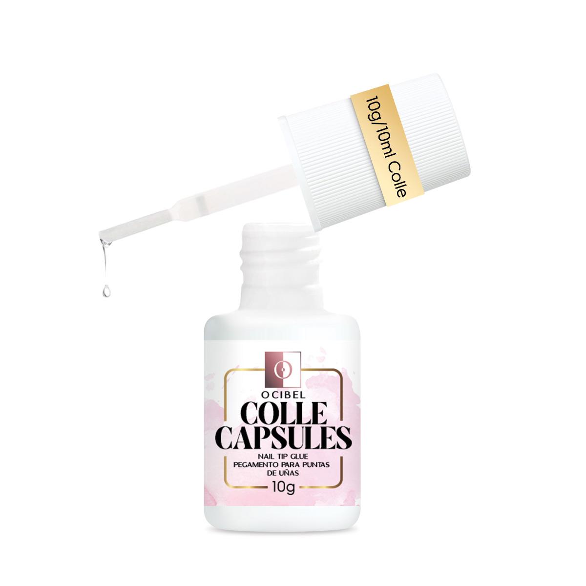 Colla Extra Forte per Unghie Finte 10g (10ml) - Pennello Applicatore per Capsule di Gel, Plastica, Acrilico e Strass