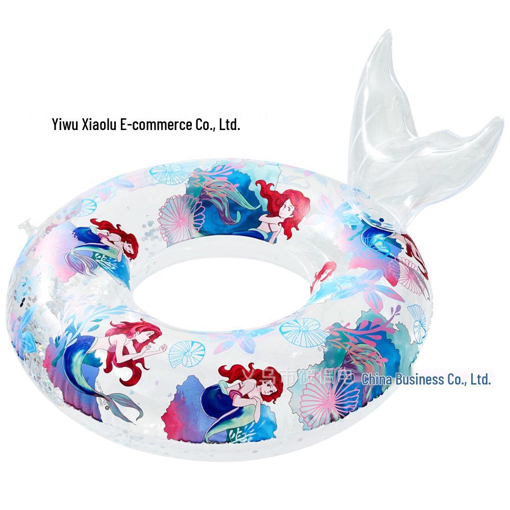 Xiaolü Thickened Mermaid Armpit Float: 110cm Adult Swim Ring with Fishtail Design