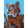DIY Tiger 5D Diamond Maling Korssting Hel Rund Bor Harpiks Mosaikk Dyr Diamantbroderi Korsstingsett Hjemdekor