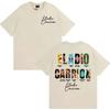 Rapper Eladio Carrion Album Cover 2025 Tour T Shirt Men Women Vintage 90s Hip Hop Street T-shirts Casual Loose Oversized T-shirt