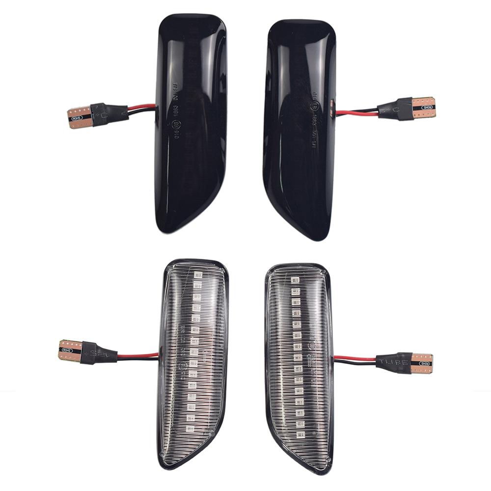 2pcs LED Fender Side Marker Lights For Volvo S60 V70 S80 XC70 XC90 Sequential Dynamic Flowing Turn Signal Blinker Repeater