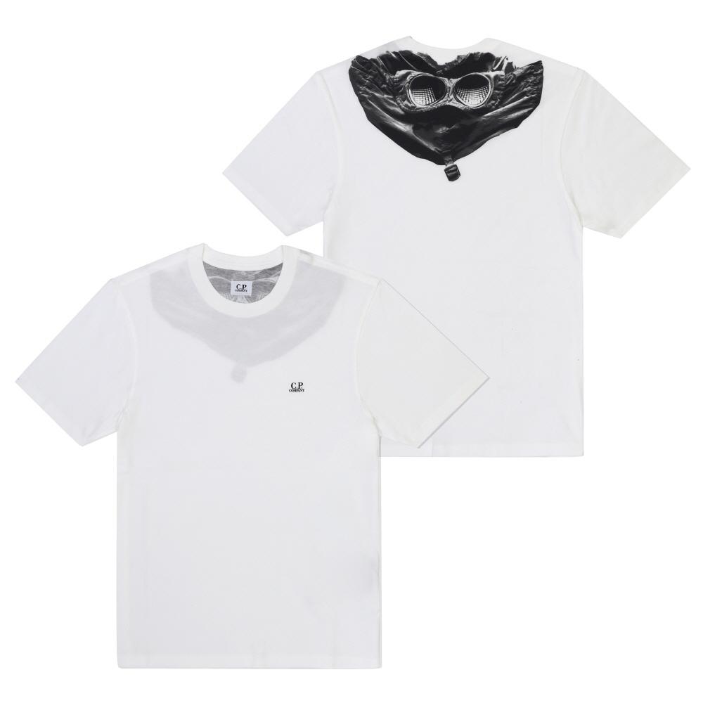 

Футболка мужская с коротким рукавом Cp Company 18cmtS030a 005100w 103 с графикой Goggle сзади 18CMTS030A 005100W 103 (L)