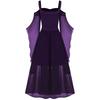 Abito Medievale Gotico Vintage da Donna con Spalle Scoperte e Allacciatura Costumi Cosplay di Halloween Festa di Carnevale Spalline a Bretella