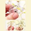 1/6Pcs Cat Style Memorial Keychain Pendant Transparent Cat Hair Storage Bottle Key Chain Pet Memorial Accessories