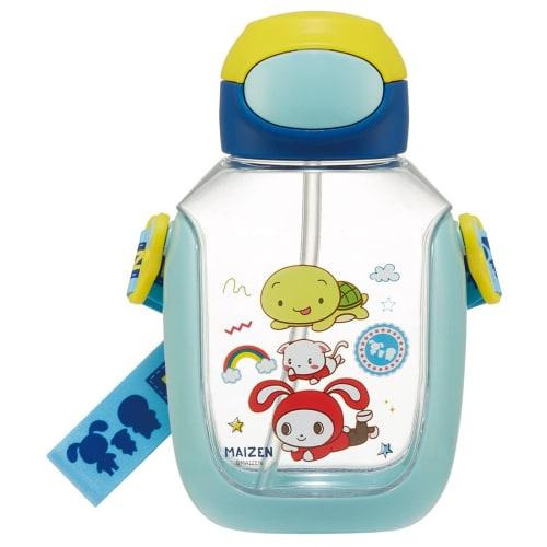 Skater Water Bottle with Straw, 530ml, Maizen Sisters Straw Water Bottle, One-Push Operation, for Girls, PDSH6DX-A