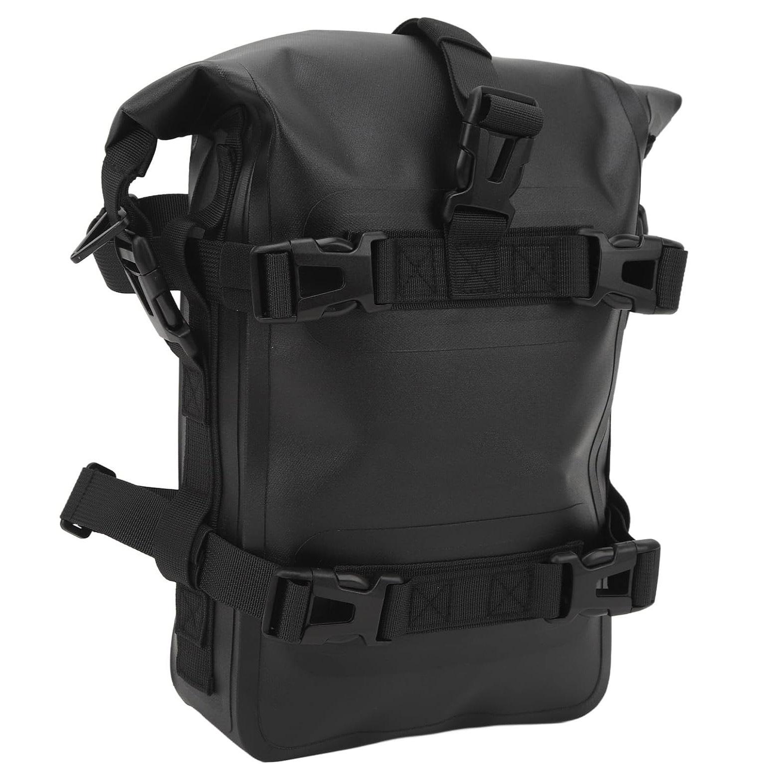 Waterproof Motorcycle Bumper Bag - Large Capacity, Adjustable Shoulder Straps, Durable Material, Ideal for Street and Motocross