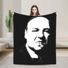 Tony Soprano For Fans Crime Drama Tv Soft Blanket Travel Plush Throw Blanket Funny Couch Chair Flannel Bedspread Sofa Bed Cover