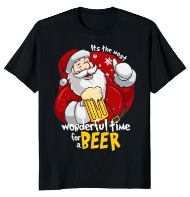 Frohe Weihnachten Santa Bier Unisex T-shirt
