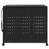 VidaXL Laundry Basket with Wheels Black 66x35x60 Cm Woven Resin 372047